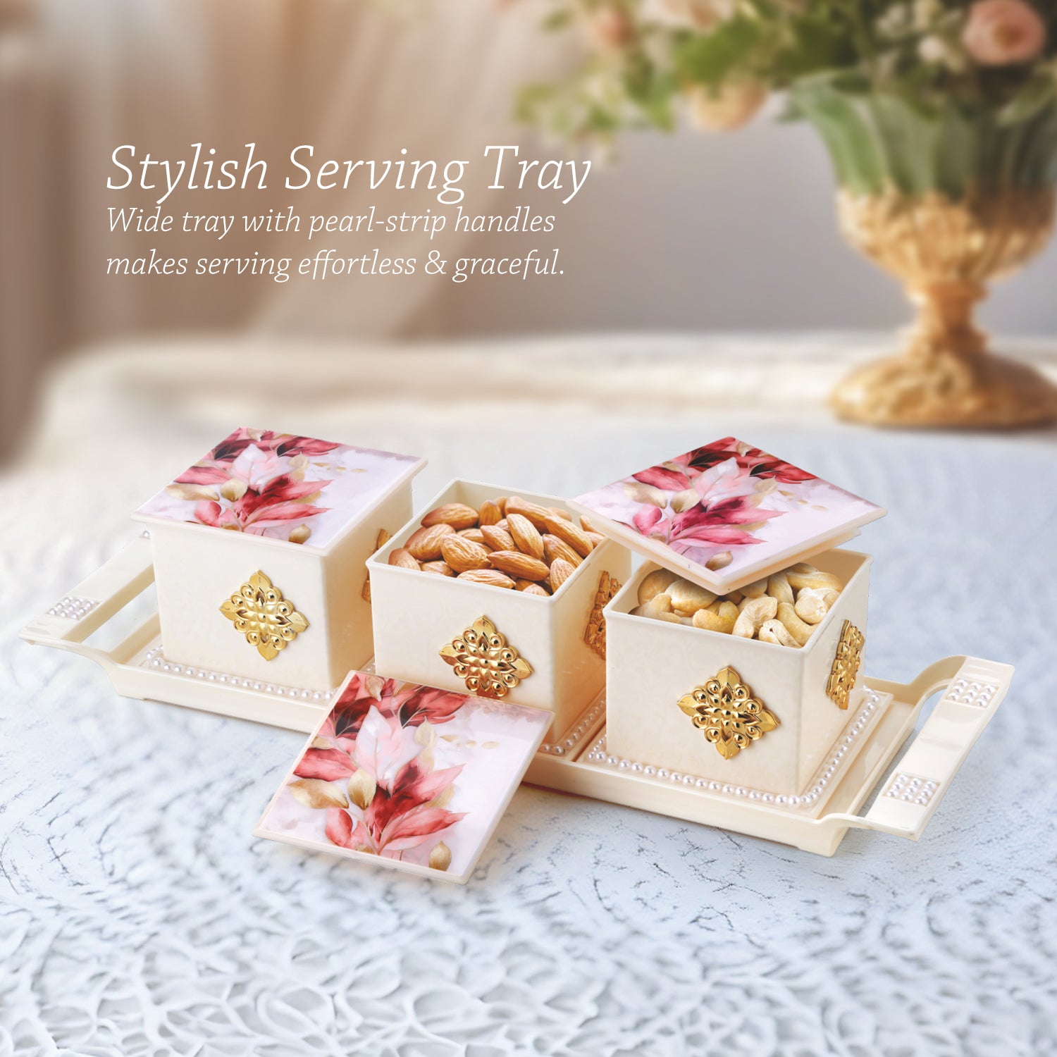 Pearl Dry Fruit Container Set of 3