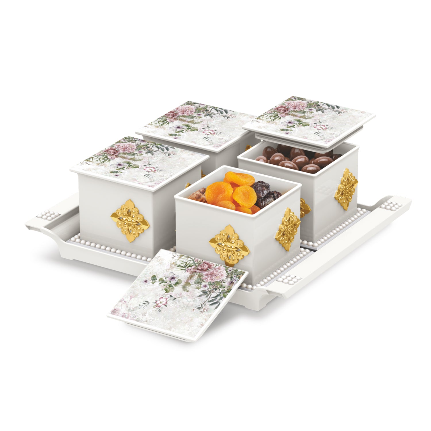 Pearl Dry Fruit Container Set of 4