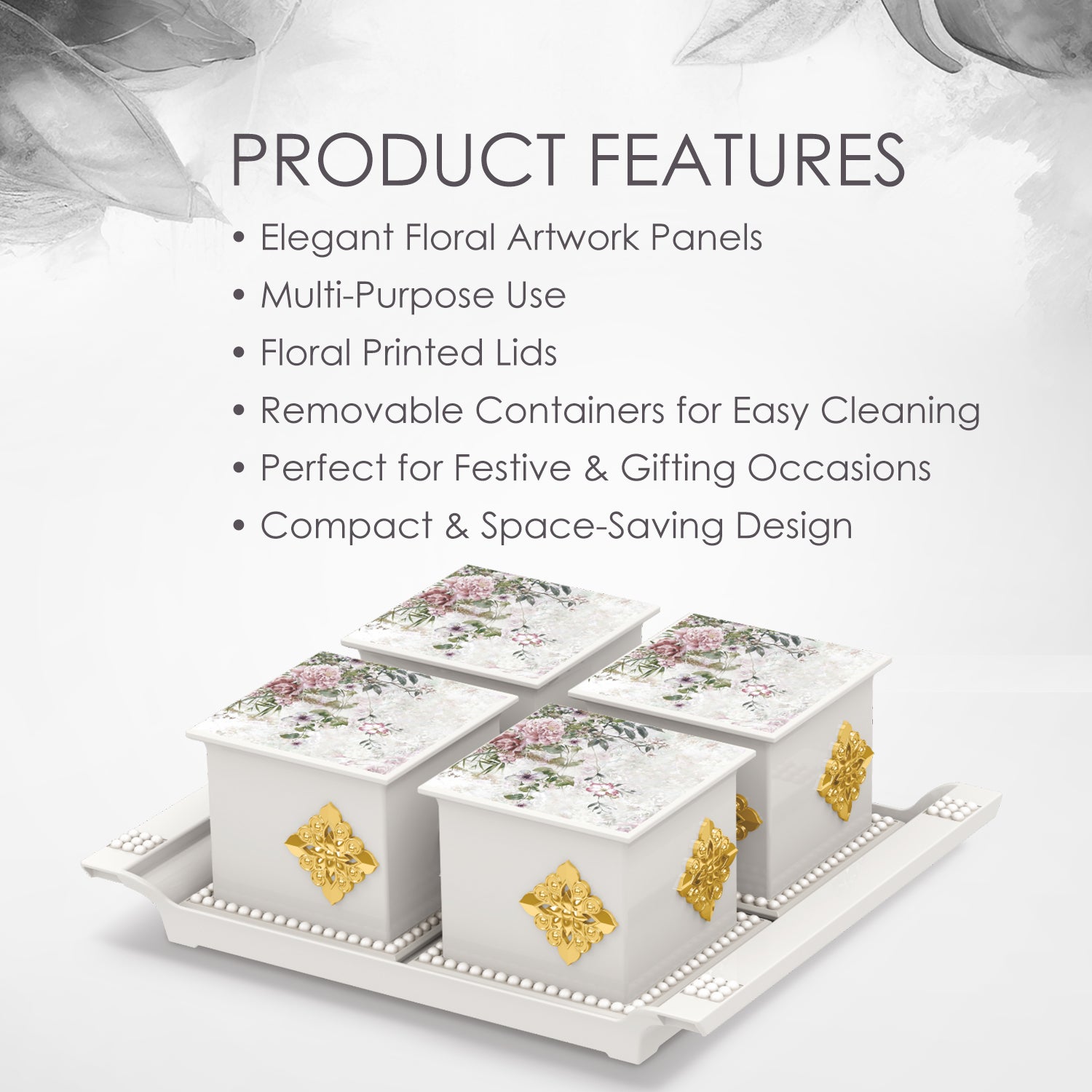 Pearl Dry Fruit Container Set of 4