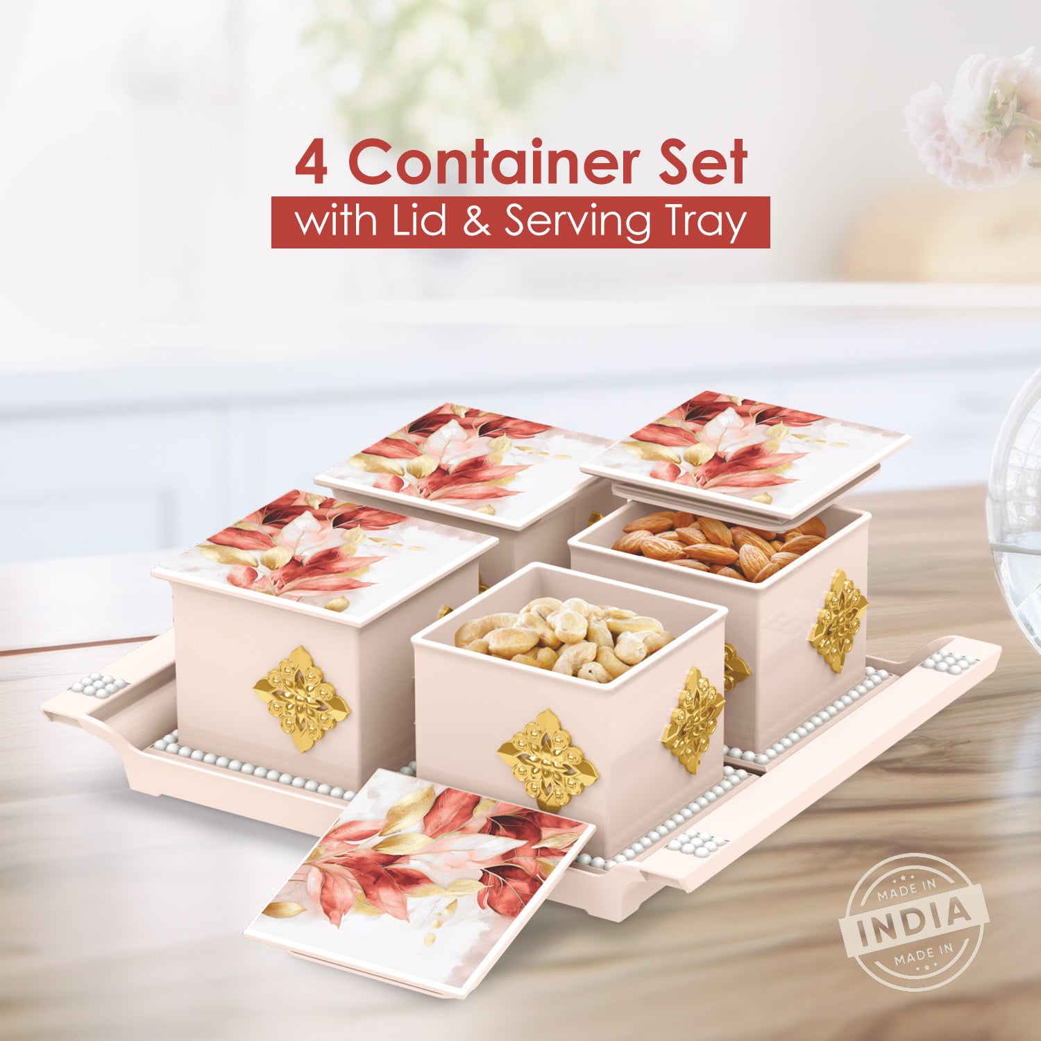 Pearl Dry Fruit Container Set of 4