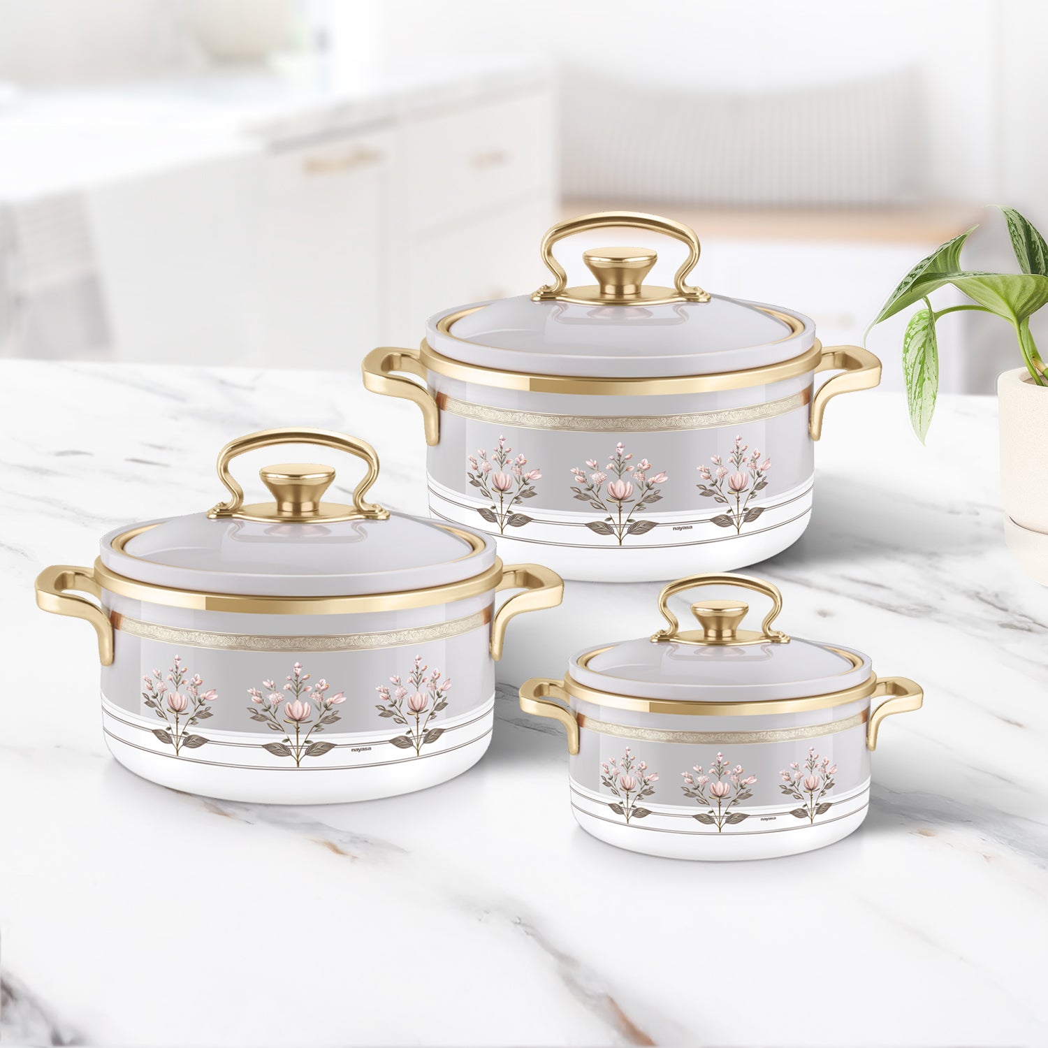 Rachel Casserole small set, 500ml, 1000ml, 1500ml