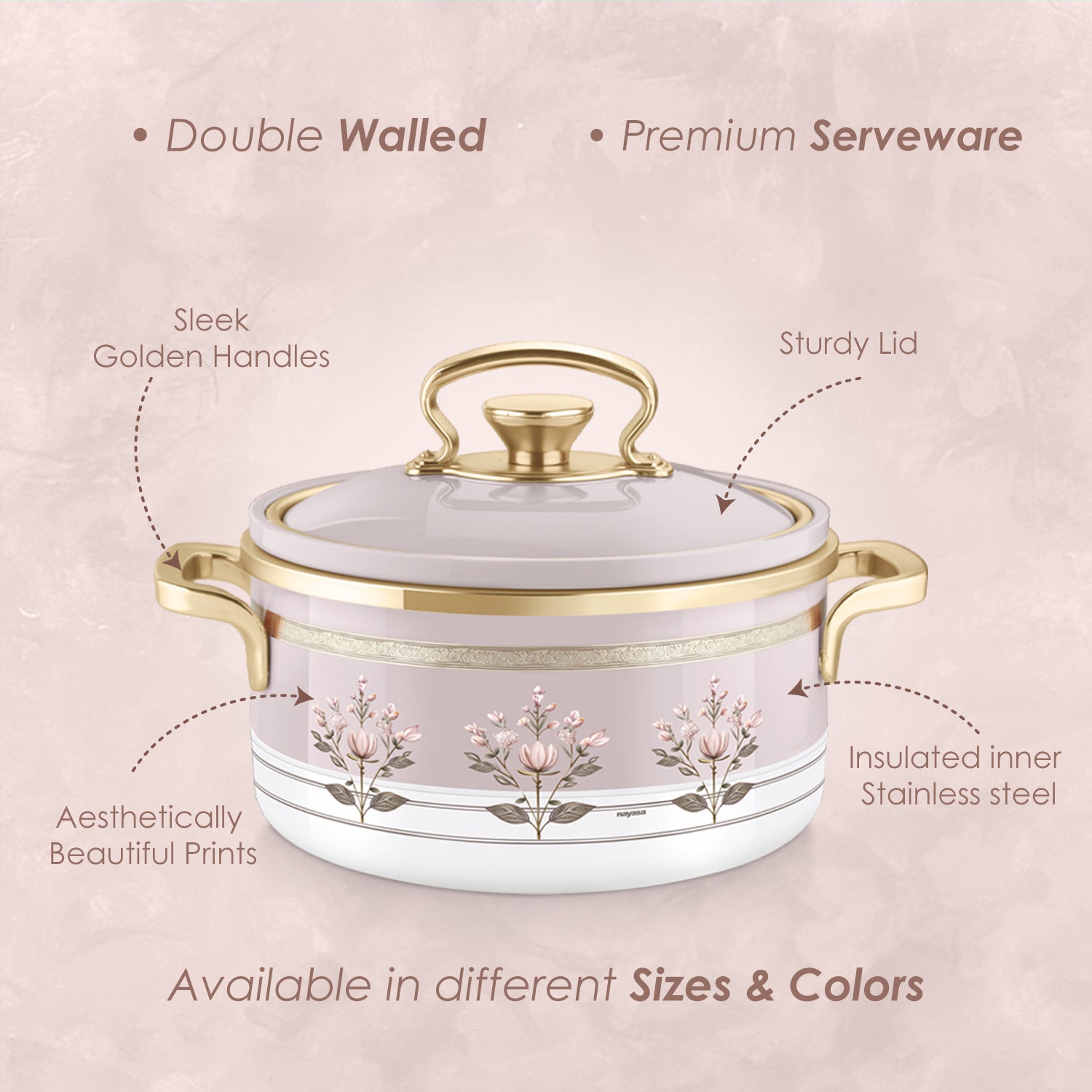 Rachel Casserole small set, 500ml, 1000ml, 1500ml