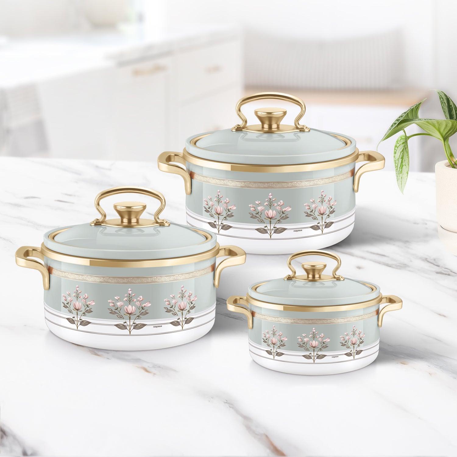 Rachel Casserole small set, 500ml, 1000ml, 1500ml