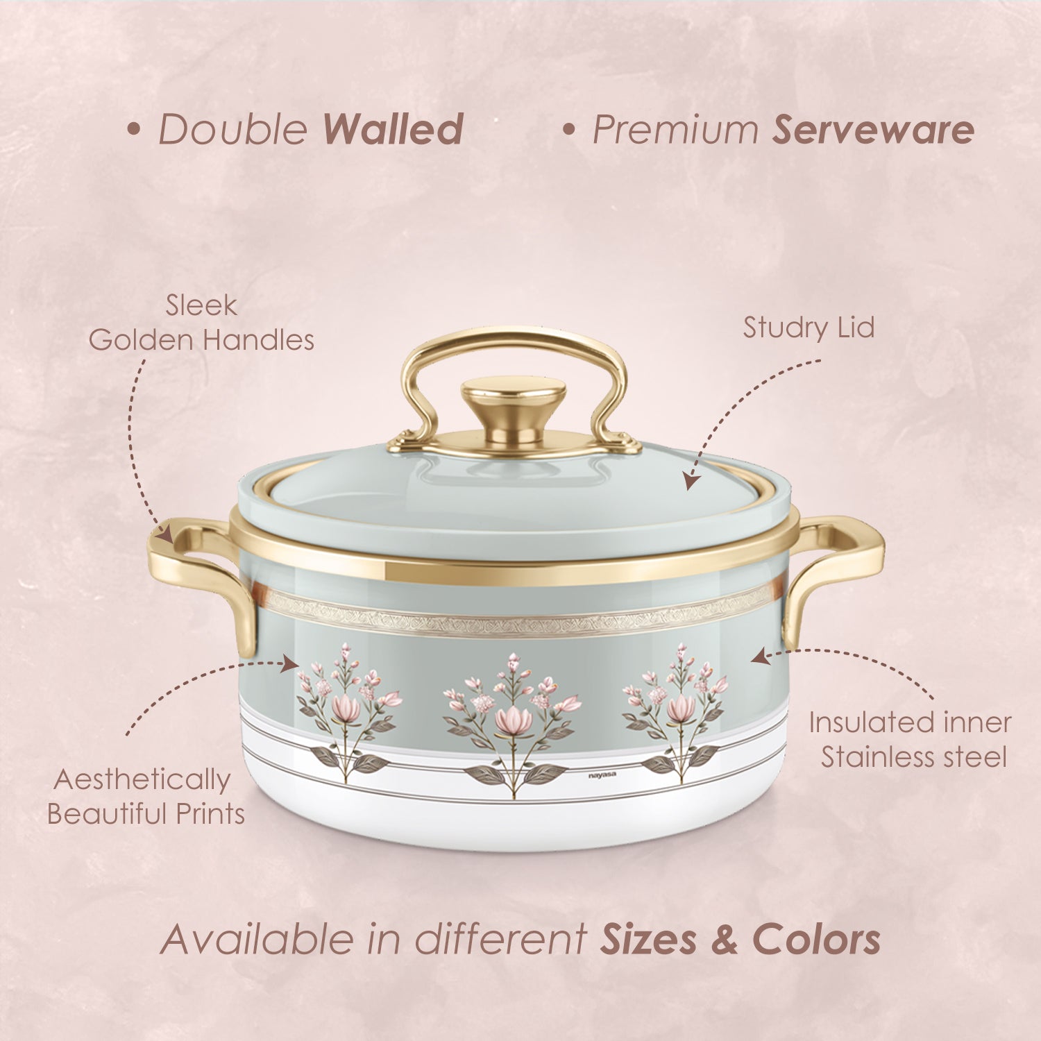 Rachel Casserole small set, 500ml, 1000ml, 1500ml