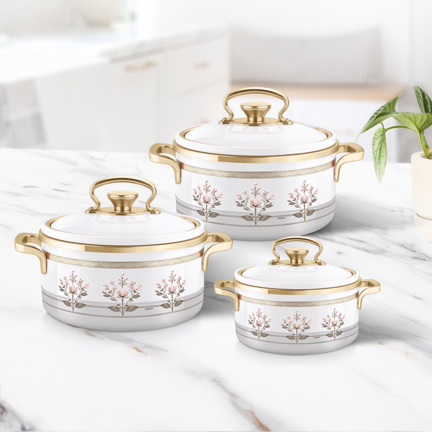 Rachel Casserole small set, 500ml, 1000ml, 1500ml