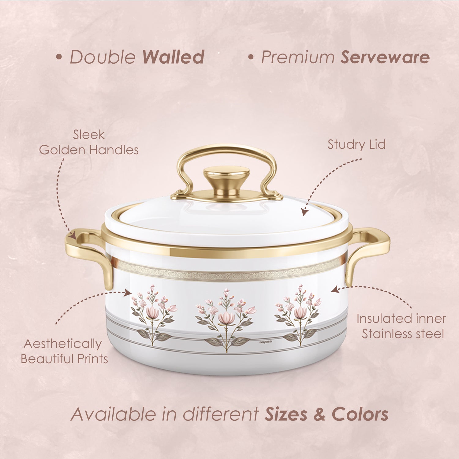 Rachel Casserole small set, 500ml, 1000ml, 1500ml