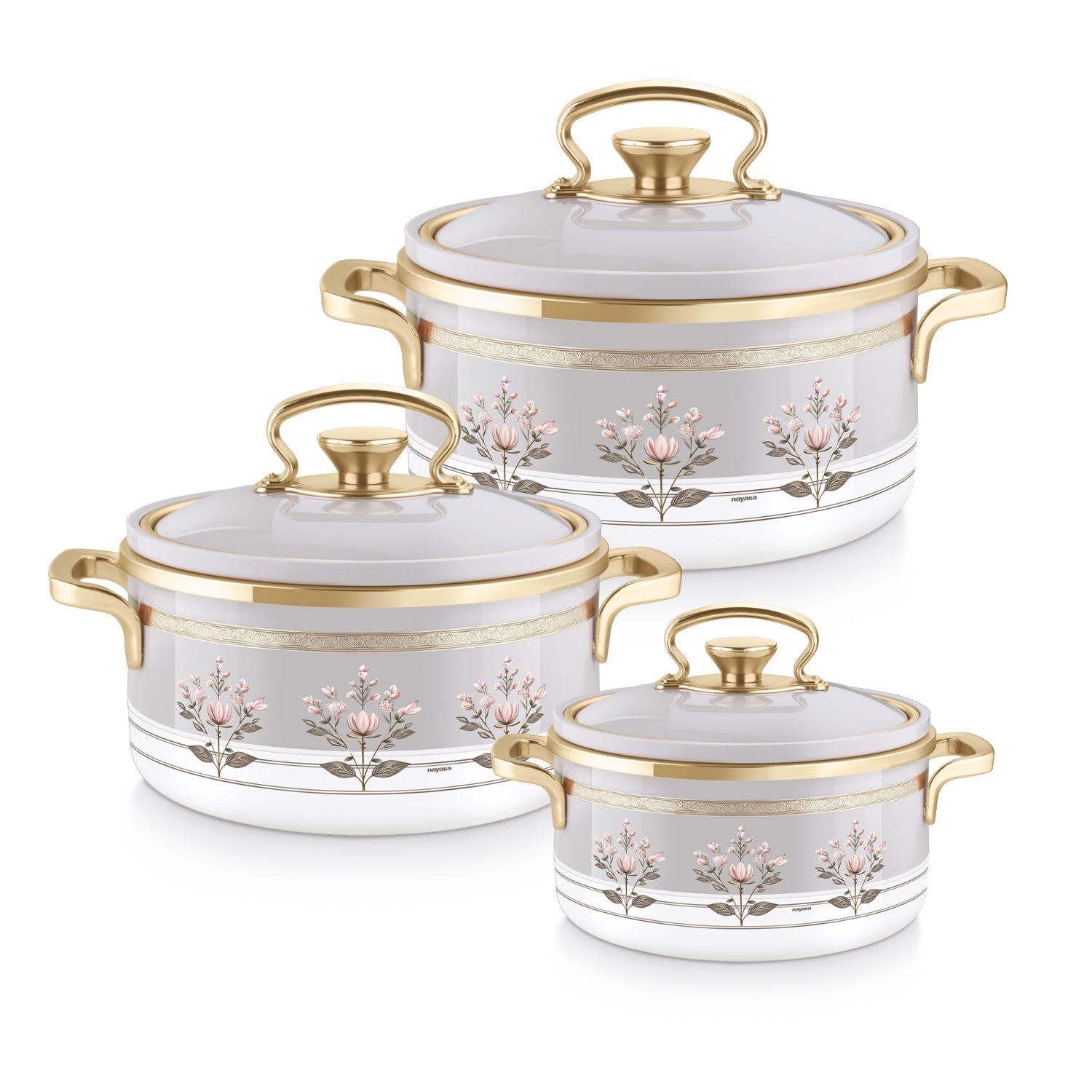 Rachel Casserole small set, 500ml, 1000ml, 1500ml
