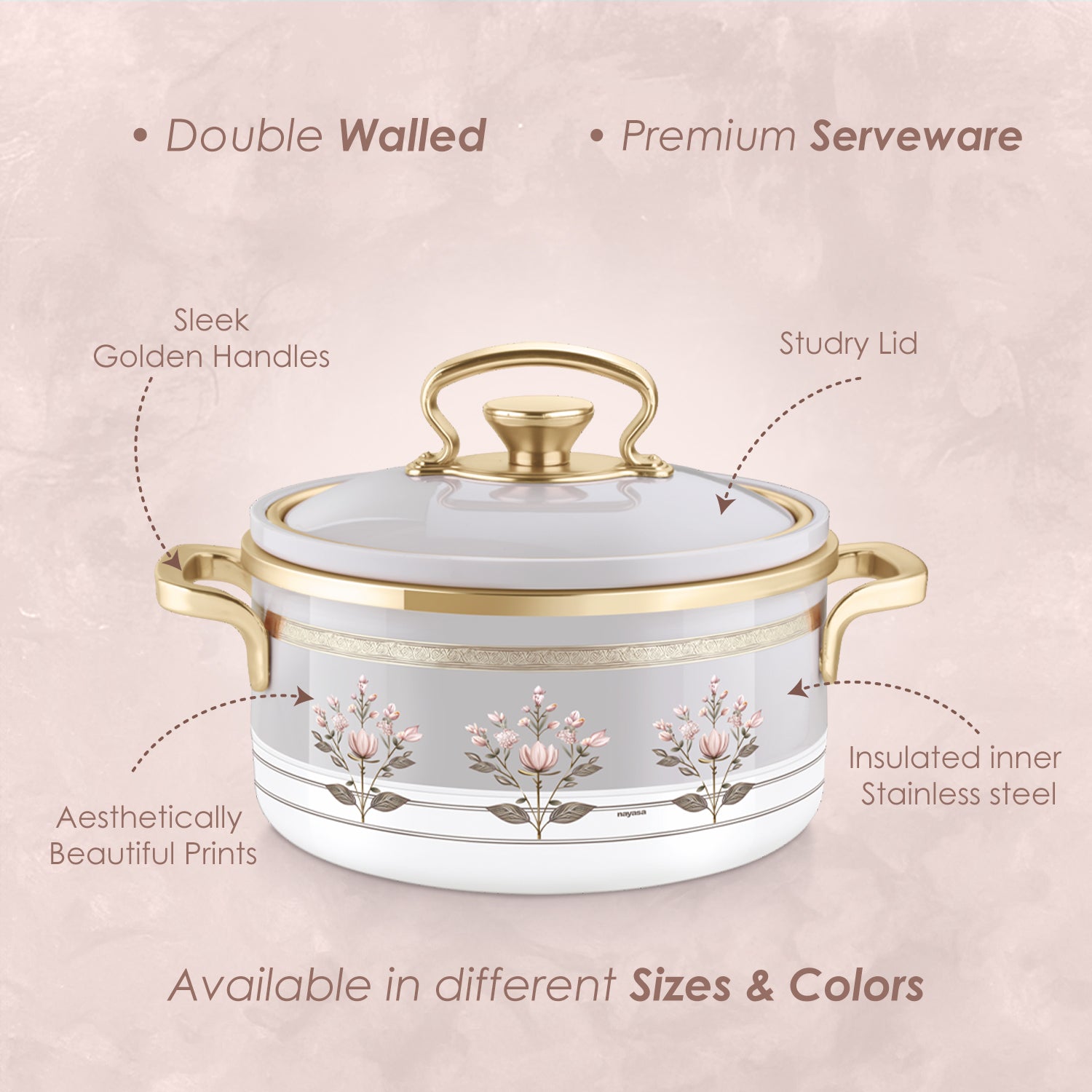 Rachel Casserole small set, 500ml, 1000ml, 1500ml