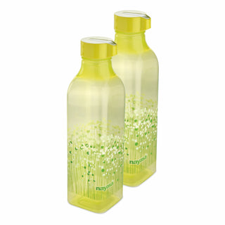 Deluxe Square Plastic Bottle, Set of 2, 1000 ml