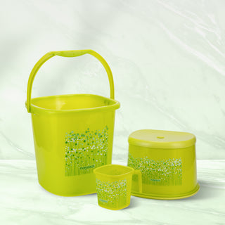 Funk 3 Pieces Bathroom Set - 18 ltr + 1.5 Mug + Stool
